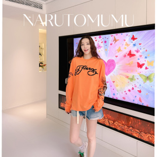 HARDY水钻 男款 logo刺青印花 宽松T恤 26夏03 长袖 小姐姐全球购ED