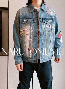 小姐姐全球购ED HARDY 复古刺绣拼贴 水钻虎头牛仔外套 男款 25冬