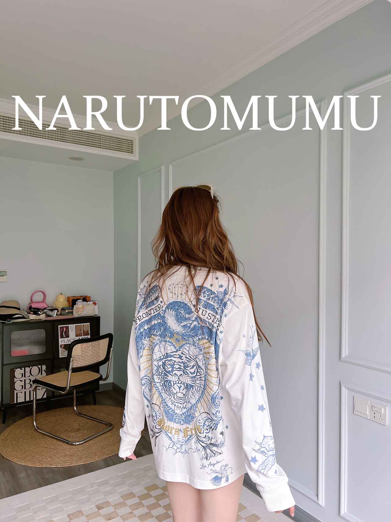 小姐姐全球购ED HARDY 虎头老鹰刺青印花 长袖T恤 男款24秋Z045