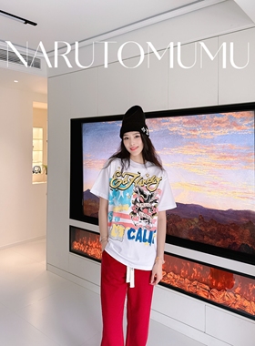 小姐姐全球购ED HARDY 复古美潮 海报 宽松 大T恤 女款25冬05