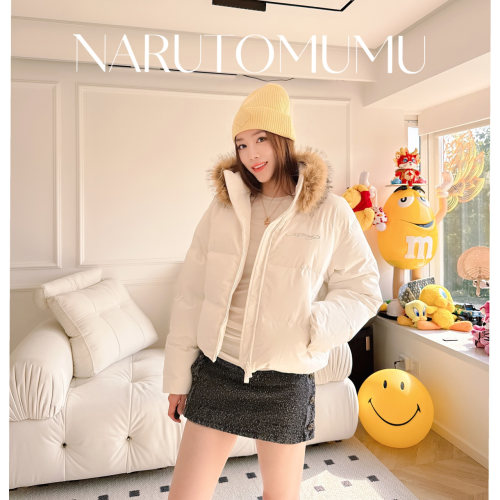 小姐姐全球购ED HARDY 极简水钻logo 毛领 羽绒服 女款 26冬04