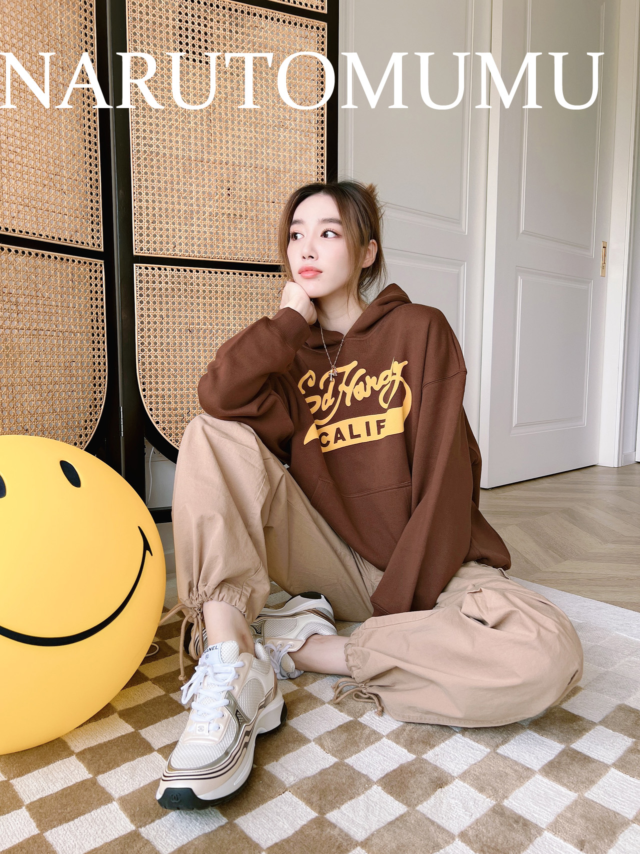 ed常规宽松棉美式复古帽衫