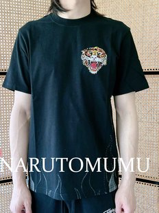 火焰印花 虎头水钻 短袖 T恤 24秋Z04 小姐姐全球购ED 男款 HARDY