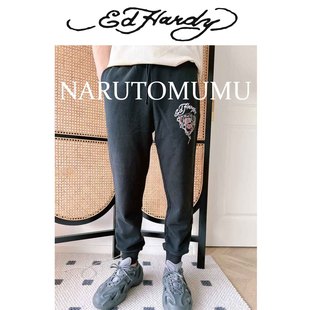 小姐姐全球购ED HARDY 猎豹眼镜蛇水钻印花 休闲裤 男款24冬Z045
