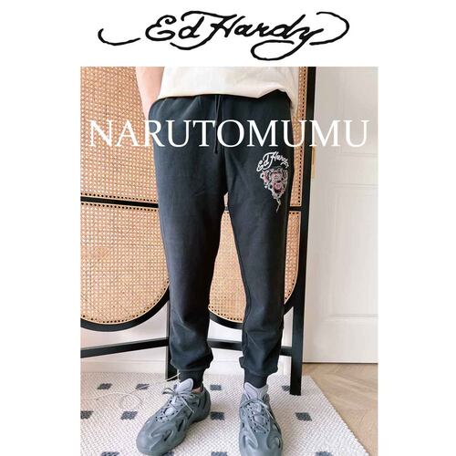 小姐姐全球购ED HARDY 猎豹眼镜蛇水钻印花 休闲裤 男款24冬Z04