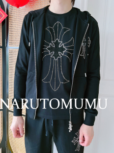 小姐姐全球购ED HARDY 十字架 水钻 拉链帽衫外套 男款24春Z04