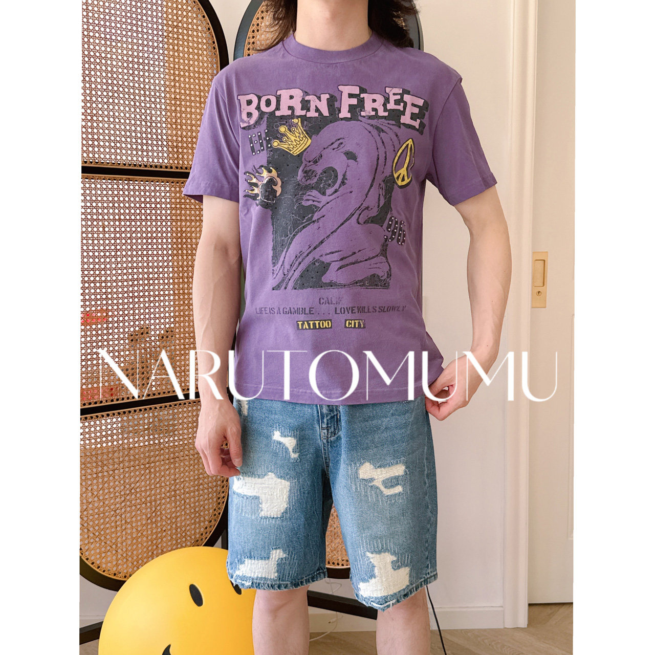 小姐姐全球购ED HARDY 刺青豹子印花 复古 T恤 男款26夏08