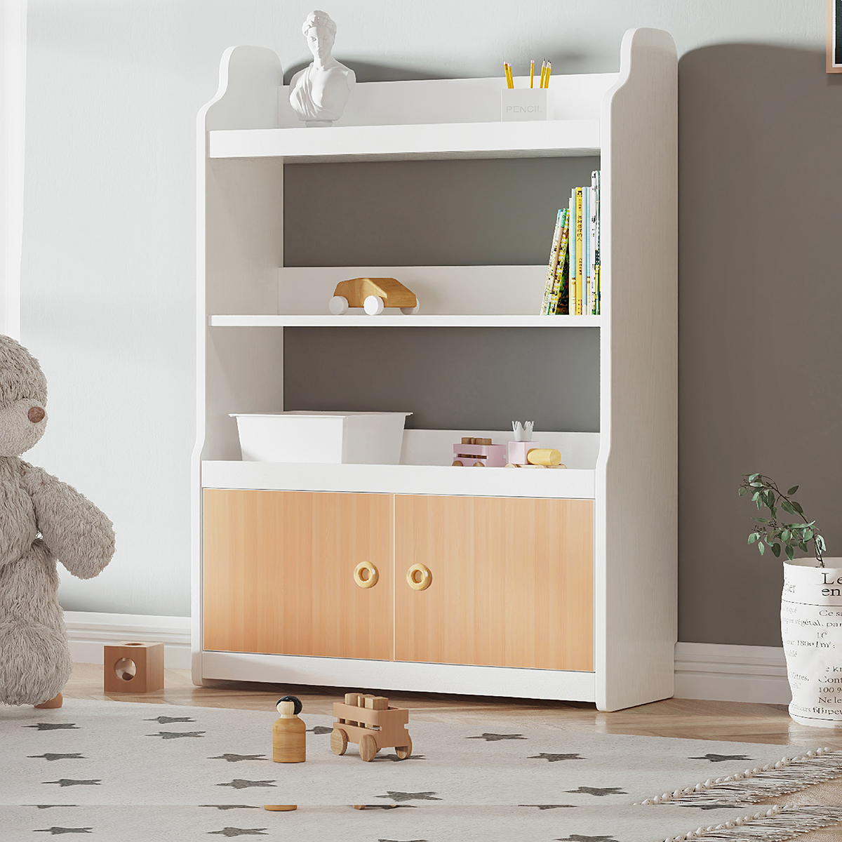 简约书架落地客厅现代儿童