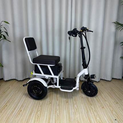 小臻·电动车一体三轮车小型电动代步老人折叠车迷你家用便携电车