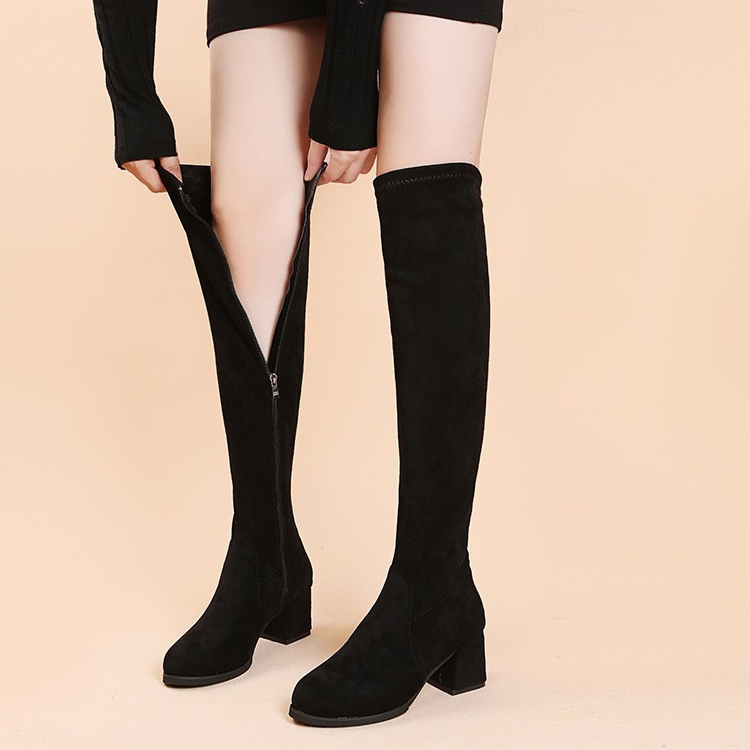 时尚过膝弹力靴女2025秋新款
