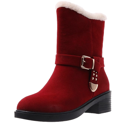 内莎儿雪地靴冬季大棉鞋