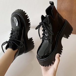 马丁鞋 炸街增高马丁靴女款 超火爆款 英伦风短靴厚底秋季 2025新款