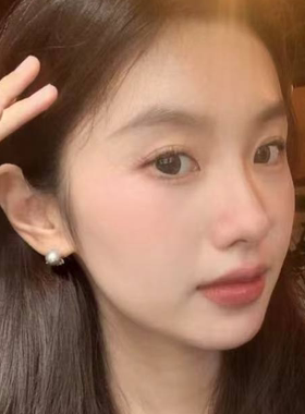 铜合金耳饰 法式灰色耳钉女2024新款爆款高级感耳饰耳环