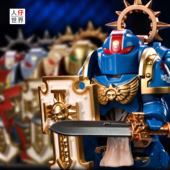 第三方暗源战锤剑卫老兵星际极限战士40K积木人仔拼装 儿童小玩具