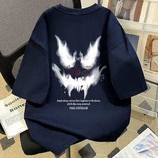 男童痞帅风短袖T恤2026夏季新款中大儿童男孩宽松纯棉半袖上衣服