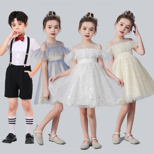 儿童合唱演出服小学生表演毕业服
