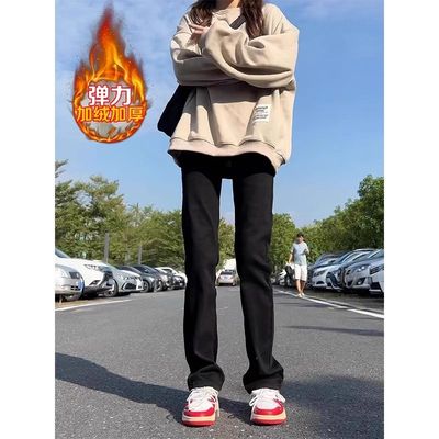 美式vibe裤子弹力黑色牛