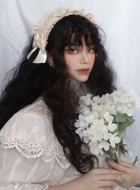 圆脸少女风玉米烫lolita长卷发