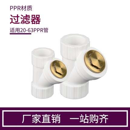 过滤器管道Y型ppr止回阀20253246分1寸家用水暖ppr冷热水管防倒流