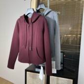 双面空气层羊脂玉 一卷面料只做20件 可机洗 美林 长53 WS751