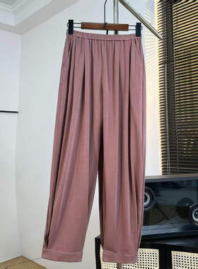 【老板娘美林&可机洗&超薄铜氨美式慢跑裤】长90  WK651