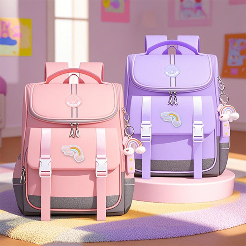 Edison爱迪生小学生书包减负护脊防泼水防下坠大容量反光儿童背包