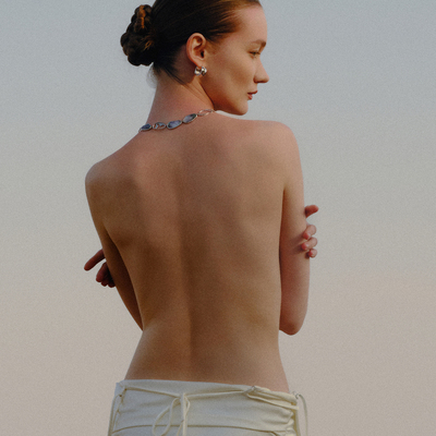 LaTuaPoesia循环黑蝶贝项链