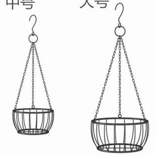 新铁艺垂吊挂篮吊篮悬挂式 吊盆吊挂花架绿萝吊兰盆挂架挂式 花盆品