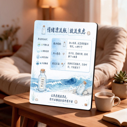 情绪漂流瓶治愈桌面摆台立牌