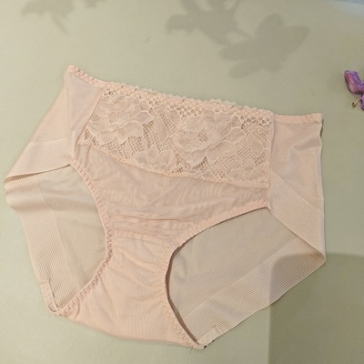 新款牛奶丝网纱内裤透气速干中腰包臀纯棉裆部女士内裤K398