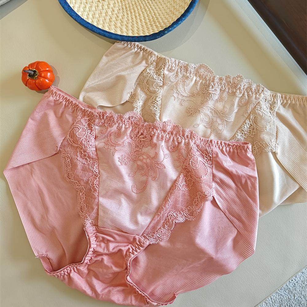 中腰蕾丝少女甜美性感透气柔软亲肤包臀女士内裤K374