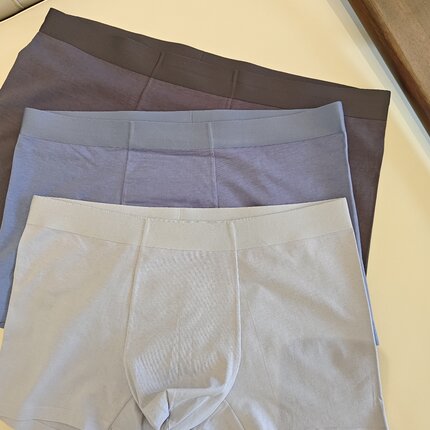 新款长绒棉平角裤7A级抗菌棉柔软舒适透气中腰男士内裤N025