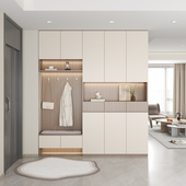 北欧鞋 柜玄关柜到顶靠墙家用门口客厅柜坐凳入户门门厅柜衣帽柜定