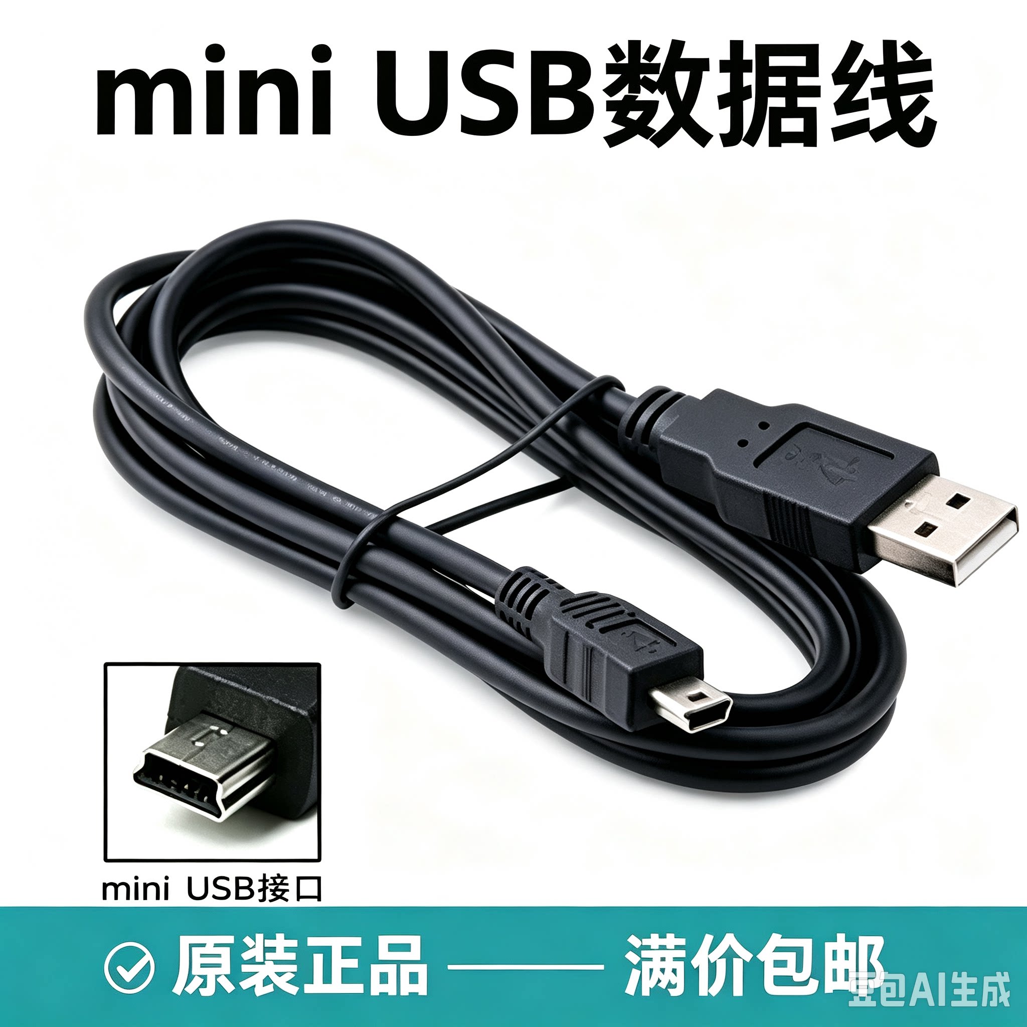 mini usb数据线 V3行车记录仪 mp3老人机mp4手机收音机唱戏机充电
