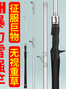 雷强竿打黑专用碳素路亚竿超硬XH