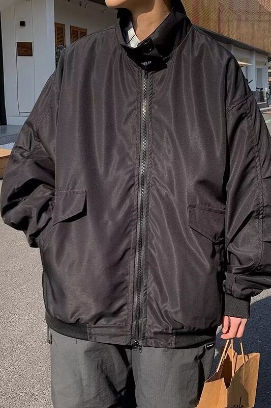 1516-3-633-P65潮牌复古夹克男ins春秋棒球服宽松情侣bf百搭外套,男装夹克,星座1516-3