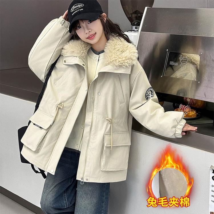 女童冬季派克服棉衣休闲加绒加厚