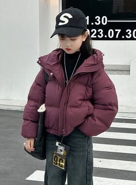 女童短款棉衣外套加厚保暖棉服潮