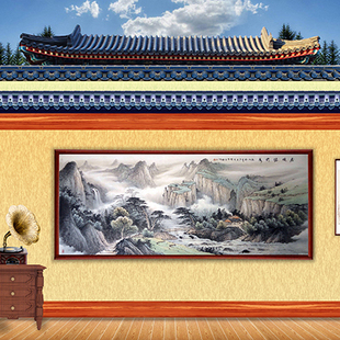 高清LED大屏幕情景话剧舞台剧小品古代房间柜子画房子静态图片