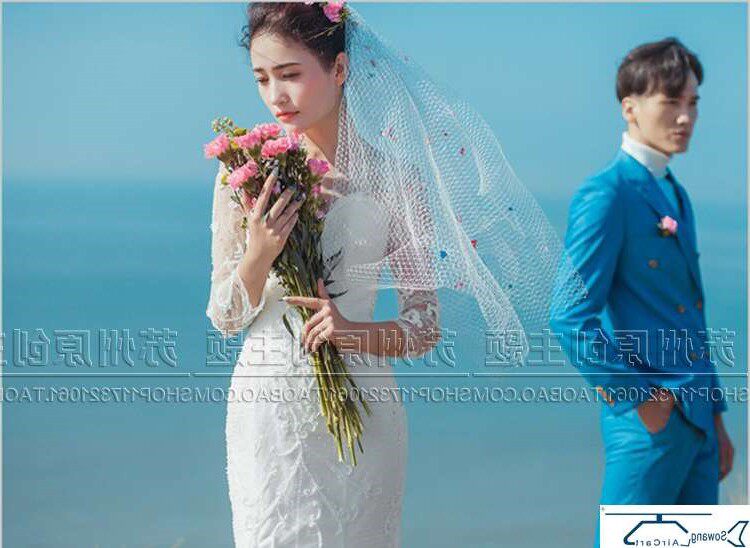 新款婚纱摄影道具白色新娘头纱韩式结婚大网格纱彩色圆球在类目 服饰配件/皮带/帽子/围巾, 婚纱礼服配件, 头纱中 - 来自Buy2taobao.com提供专业的淘宝代购服务