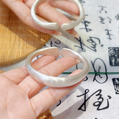 航达银匠 足银999实心开口小蛮腰银手镯女款 国风银镯子简约银手环