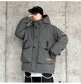 男装 连帽2025新款 大尺码 男士 潮牌外套 1828 工装 1828羽绒服男冬季