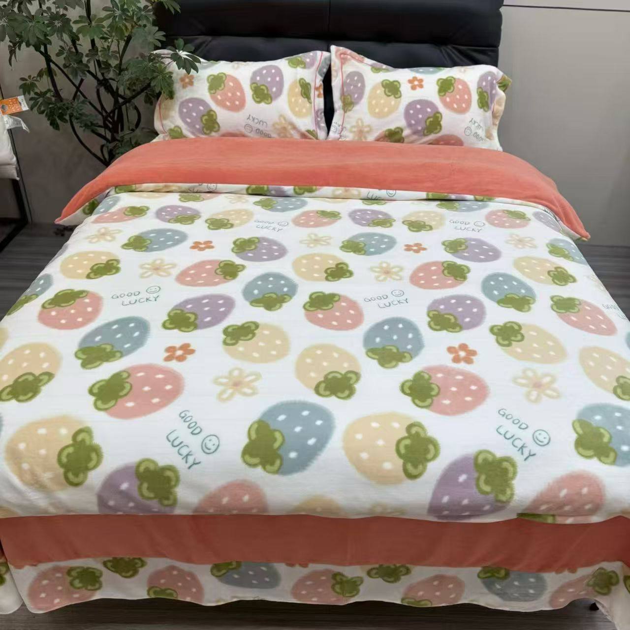 A类加厚牛奶绒四件套冬季珊瑚绒床单双面绒被罩套法兰绒加绒床品