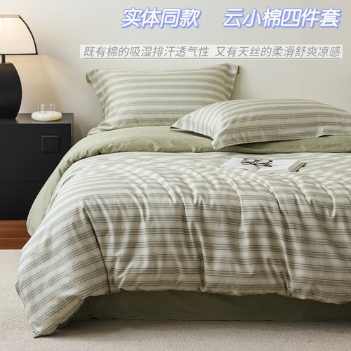 推荐高性价比云小棉单品被套2026夏季云小棉四件套天丝棉超软被套