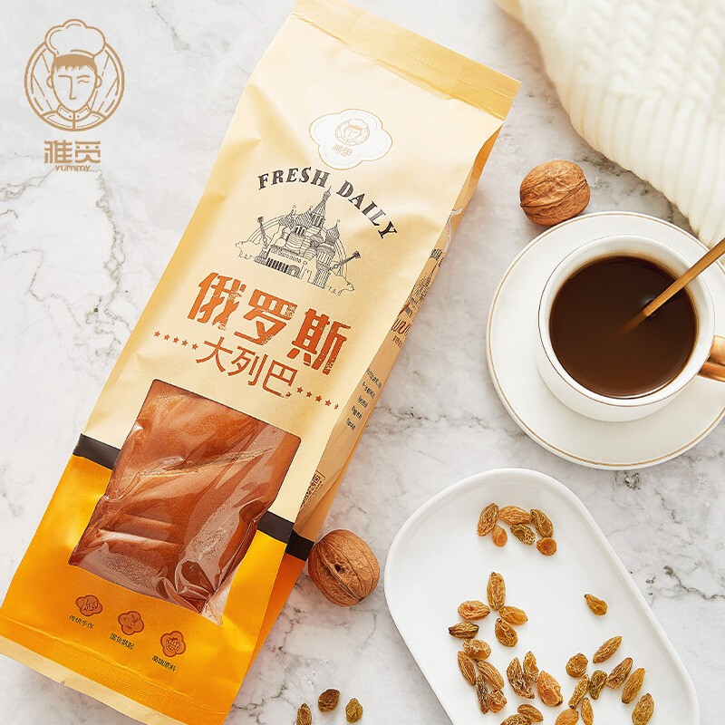 雅觅早餐面包俄罗斯大列巴精选葡萄干核桃仁500g金瓜提子休闲