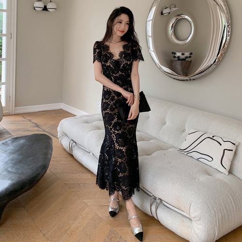 明星同款高级感好看鱼尾长裙