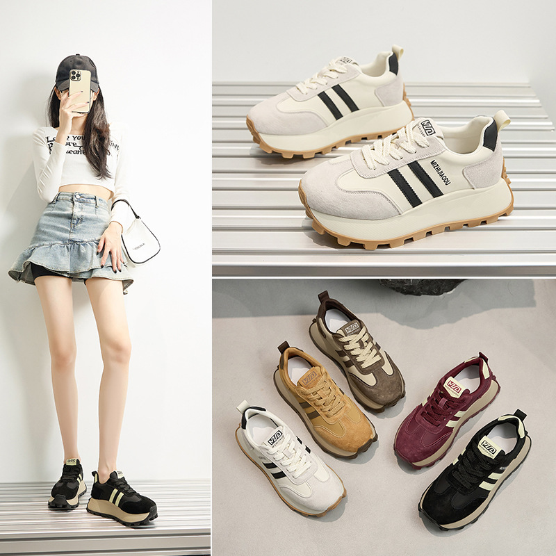 青岛福客来鞋业代工厂特价清仓2025运动鞋新款阿甘鞋女运动鞋网红