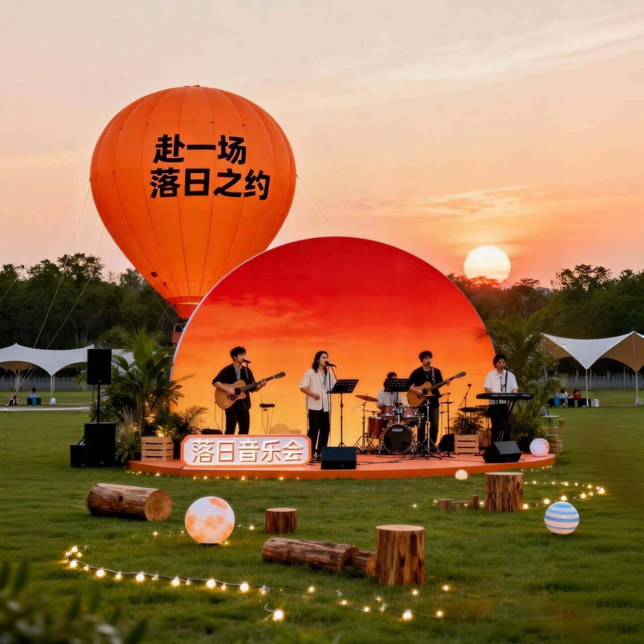 超大型热气球气模定制户外卡通飞艇空飘广告活动网红打卡发光美陈