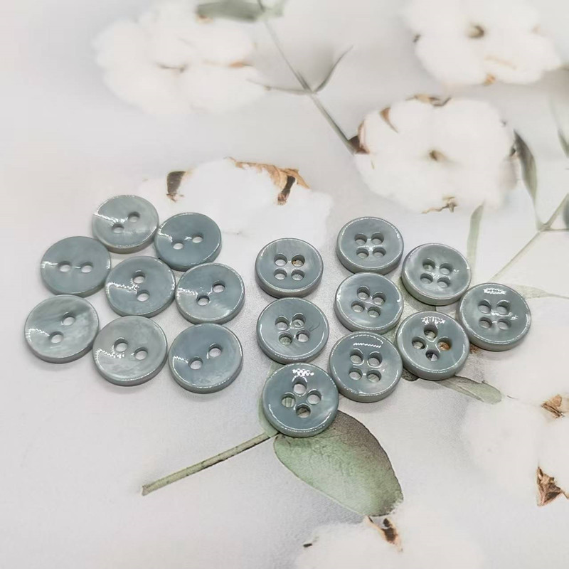 灰色贝壳纽扣碗形天然真贝壳材质凹形珍珠贝壳扣子衬衫开衫小纽扣