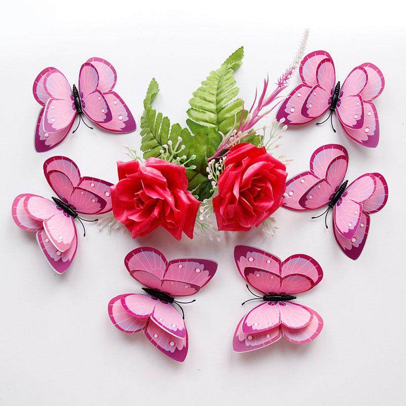10CM双层粉色系仿真3d立体蝴蝶墙贴珠帘婚庆布景仿真花藤蔓装饰品,节庆用品/礼品,节日装扮用品,淘宝优惠券,粉丝福利购,淘宝优惠卷